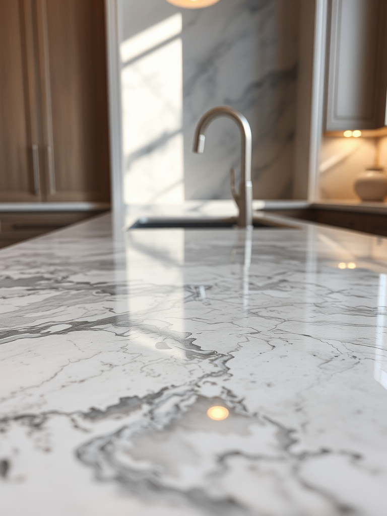 Natural Stone Countertop: 7 Stunning Options to Elevate Your Home 3 luxurious quartzite kitchen island - Illustration 2