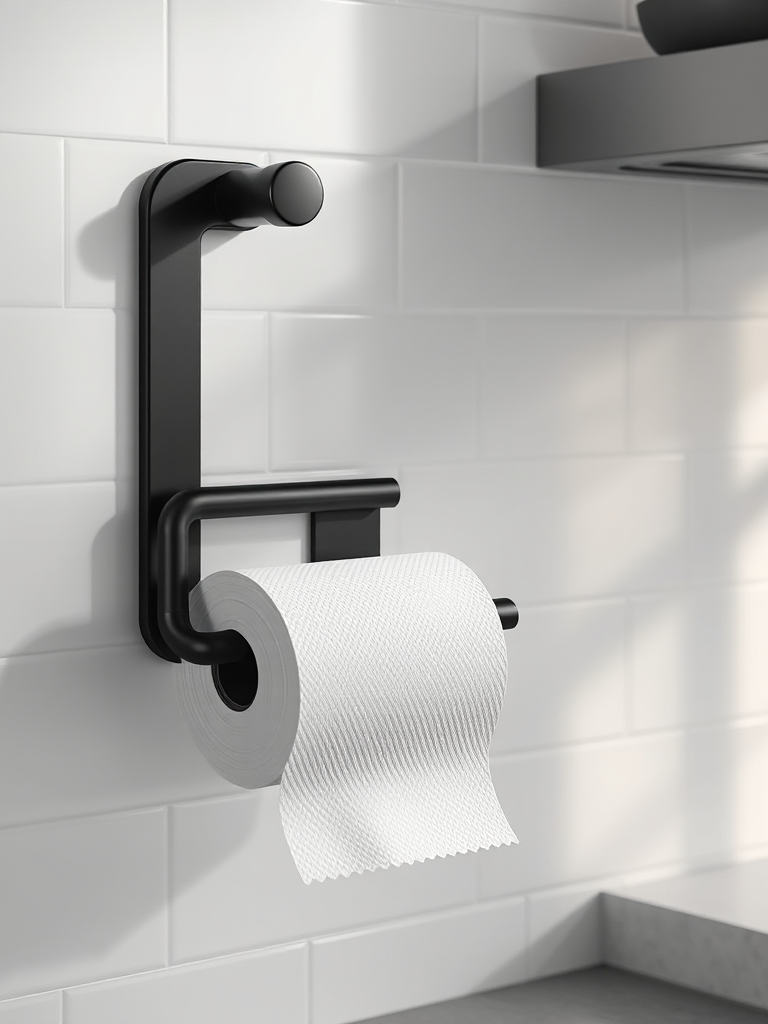 Theaoo Paper Towel Holder: 5 Easy Steps for Instant Organization 1 theaoo paper towel holder mounted under cabinet black matte